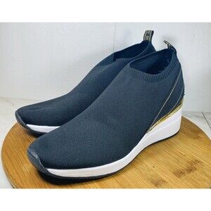 DKNY women Knit Wedge Sneaker Black Size 11M